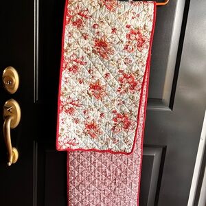 Quilted Floral Table Runner - Pink and White Floral Pattern